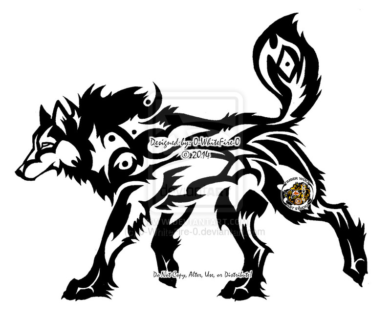 Timber Wolf Swagger Tattoo Design