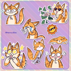 [YCH] Toony Telegram Animal Stickers 5