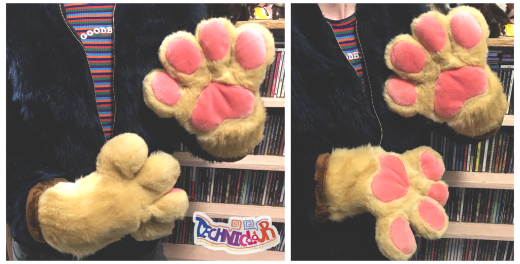 (FOR SALE) Tan Fursuit Handpaws With Pink Pawpads