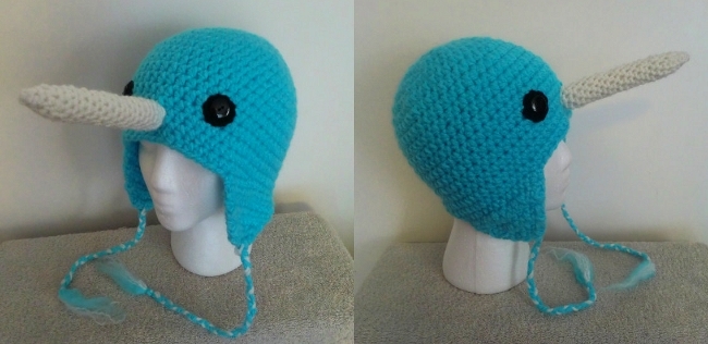 Most recent image: Bright Blue Crochet Narwhal Hat