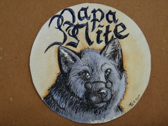 WN Commission: watercolor badge for Papa Nite