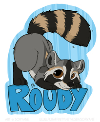 Roudy Raccoon - Chibi Badge