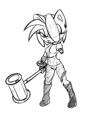 Sonic: Dark Timeline Sketch - Amy Rose