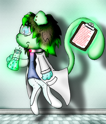 Dr. Yvonna Alumina the Mew Scientist's Latest Experiment (Commission)