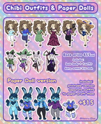 [$] Chibi Outfits & Paper Dolls