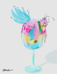 A Glass of Pan Peacock