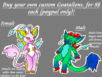Goatalions +Custom adopts for Sale+
