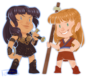 xena and gabrielle stickers