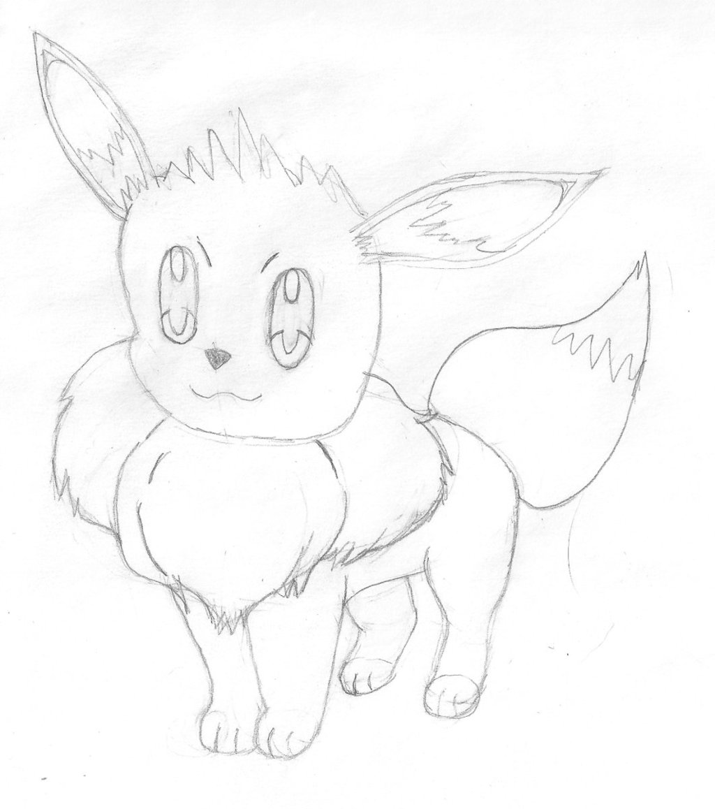 My first Eevee attempt, penciled
