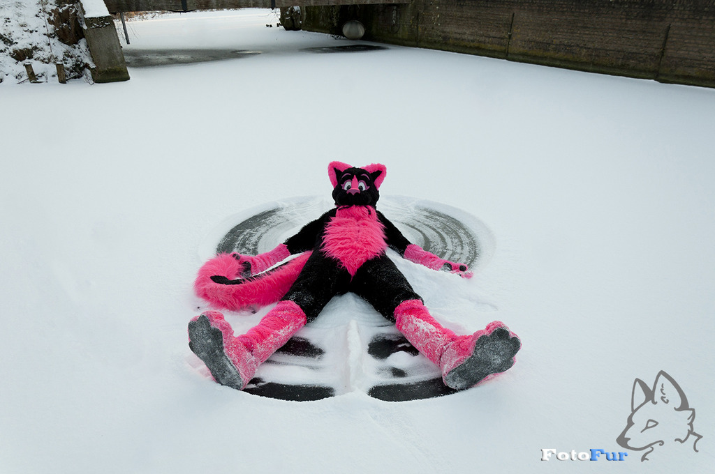 Pink angel (In the snow)