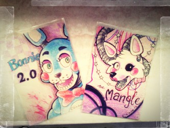 Mangle and Toy Bonnie (ACEO)