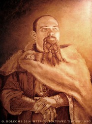 Portrait of a Dwarven Cleric (WIP: Tonal Map)