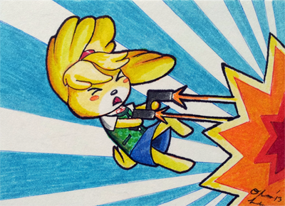 ACEO - Action Secretary Isabelle