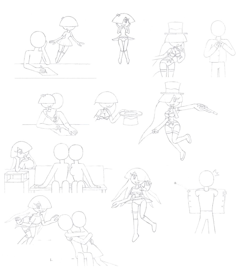 Assorted Sketches of Fan-Made Yokai