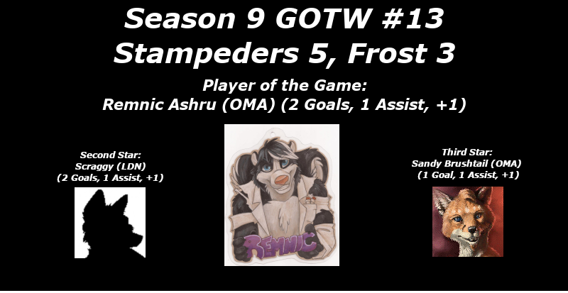 FHL Season 9 GOTW#13 FINAL: Stampeders 5, Frost 3