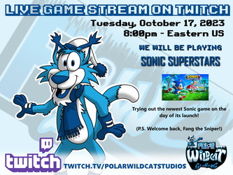 Game Stream On Twitch - Tuesday [Sonic Superstars]