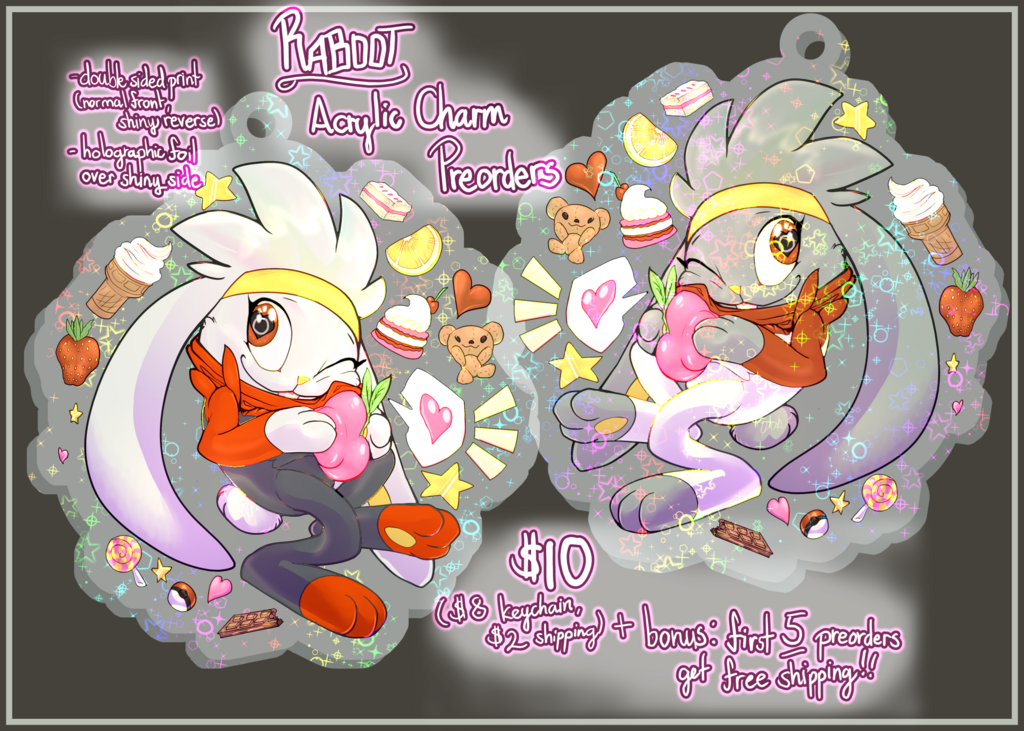 Raboot Sparkly Charm Preorders!