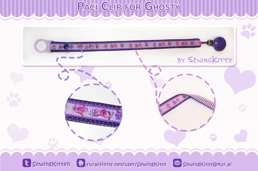 Purple Owl Pacifier Clip for Ghosty