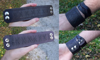 Leather Projects - Stitched Wristband
