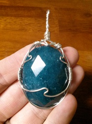 Cool Breeze wire wrapped pendant