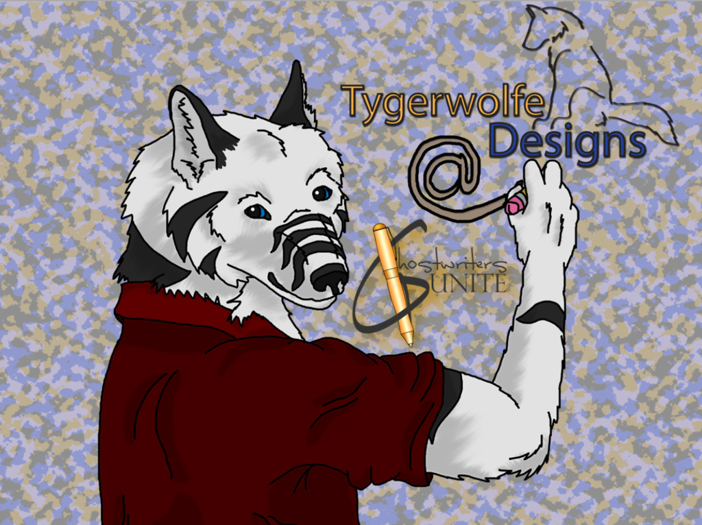 Ghostwriters Unite! Conbadge - Tygerwolfe