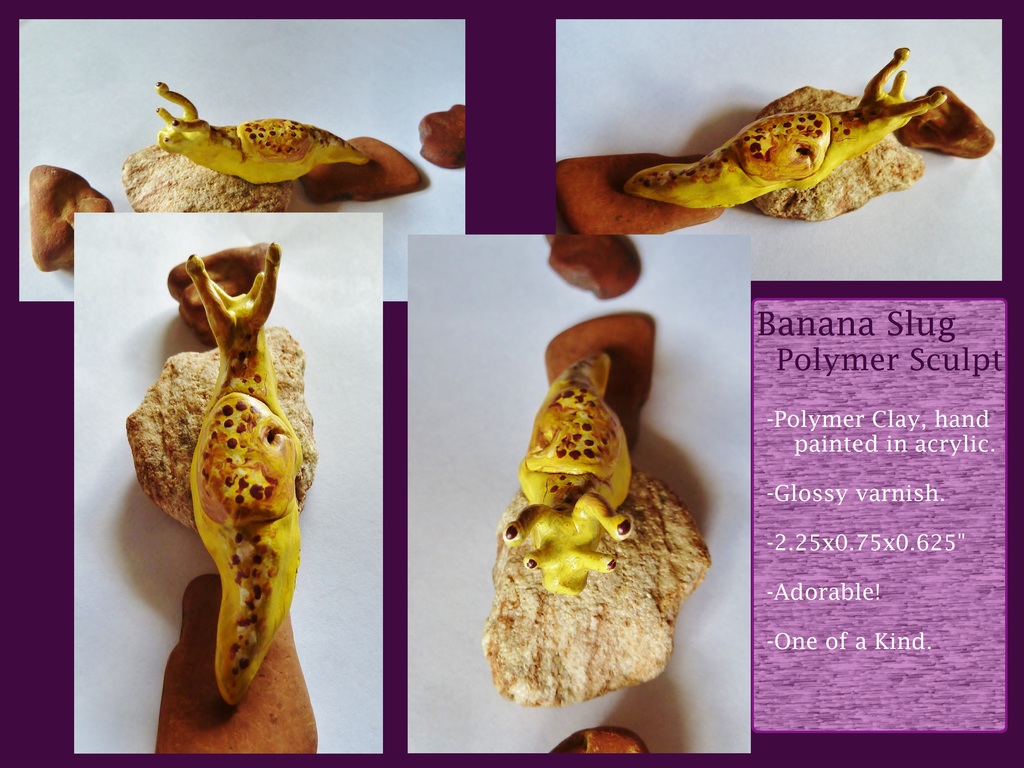 Banana Slug Polymer Sculpt (for sale)