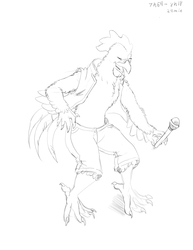 Commission: Rooster to Anthro TF