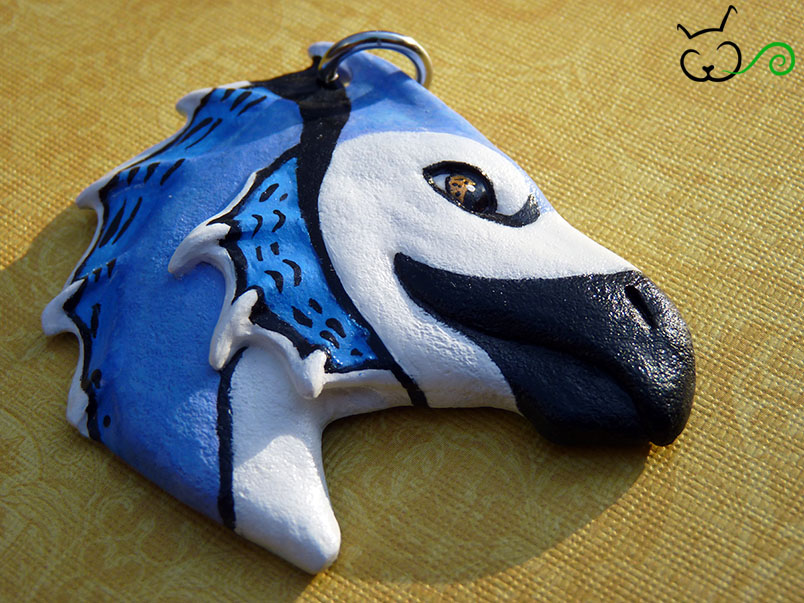 Featured image: Blue Jay Dragon Pendant