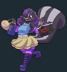 Skunk in a Cute Outfit by Trubbol