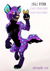 Zagz Hyena Fursuit Adoptable