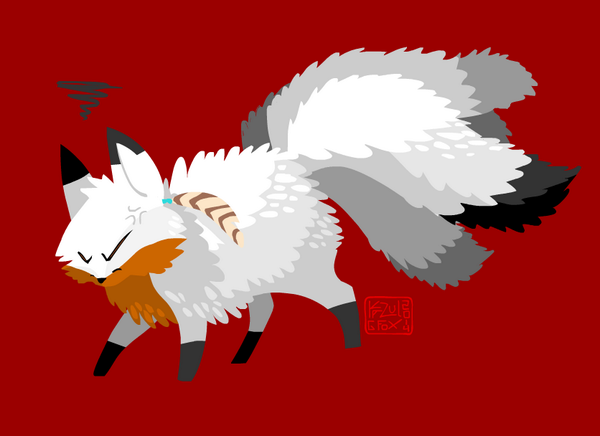 angry fluffy kitsune