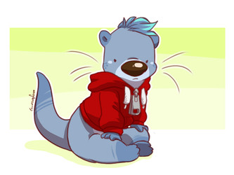 Hooded otter VII
