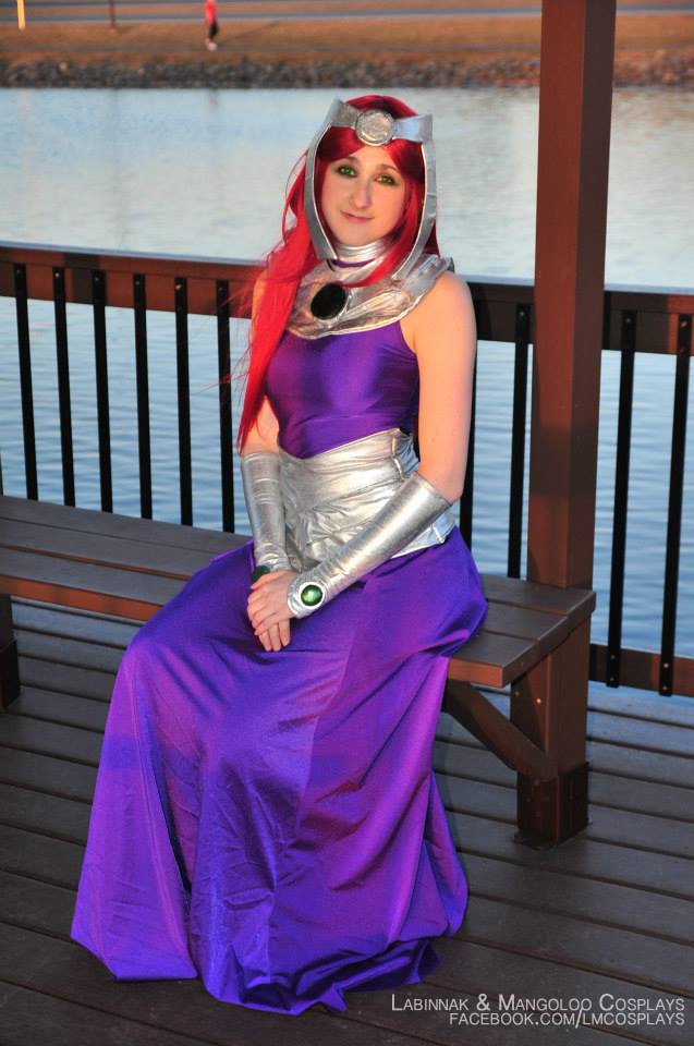 Starfire Formal Gown Cosplay In the Gazebo