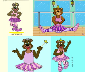 Ballerina Al Bear collage