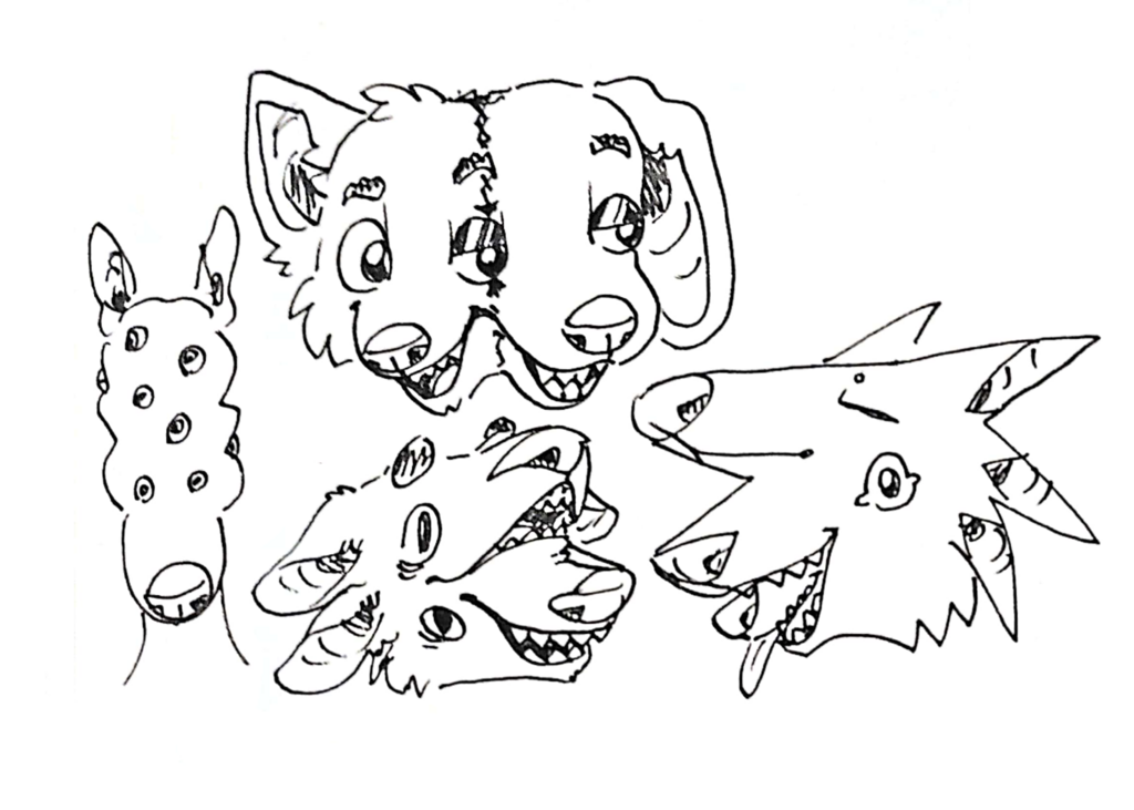 Weird dog doodles
