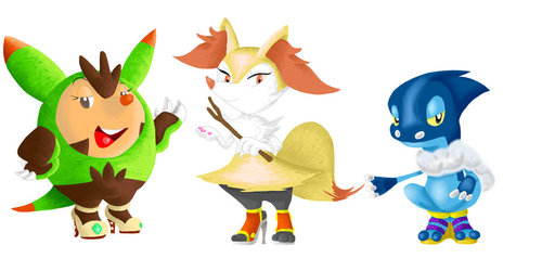 Pokemon X and Y starters*REQUEST* — Weasyl