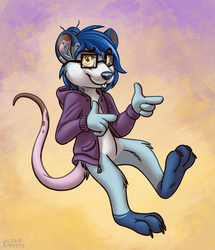 [C]Cute levitating mouse with warm bg