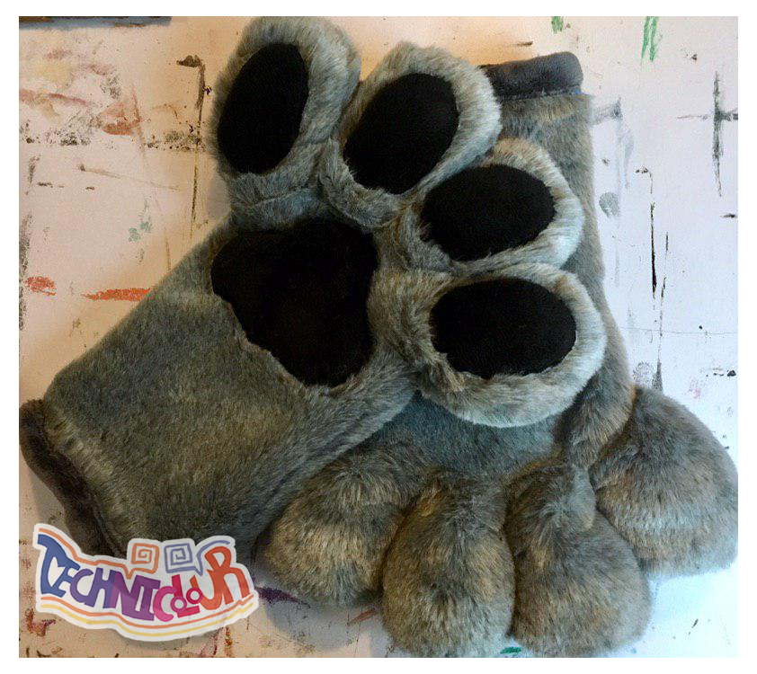 Gray Handpaws With Black Pawpads