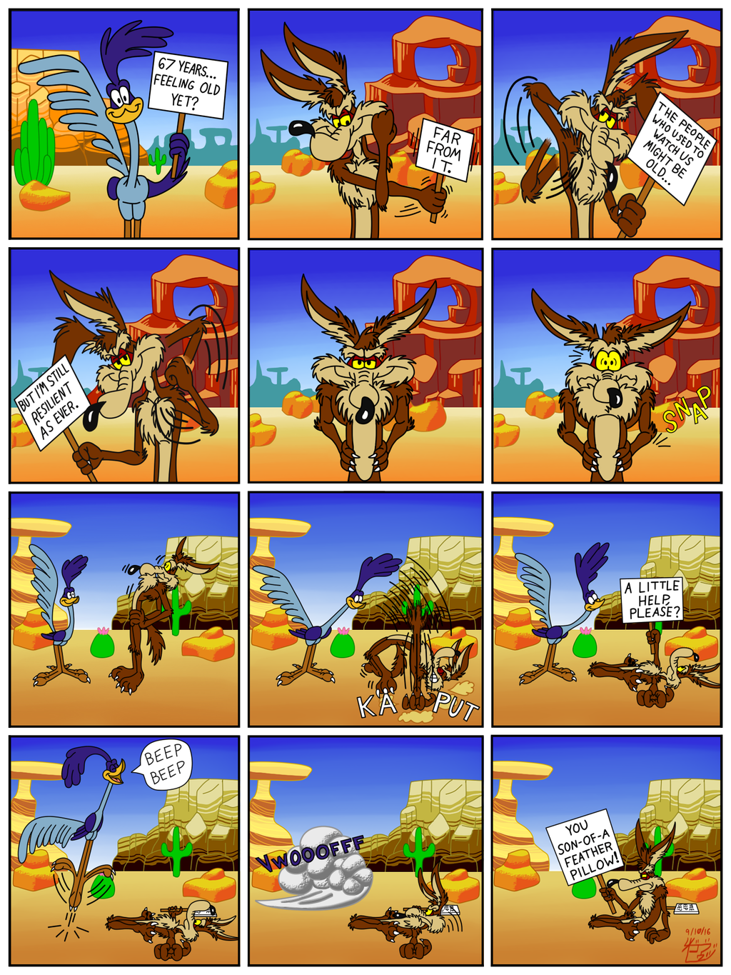 Wile E and Roadrunner's 67th Anniversary Comic