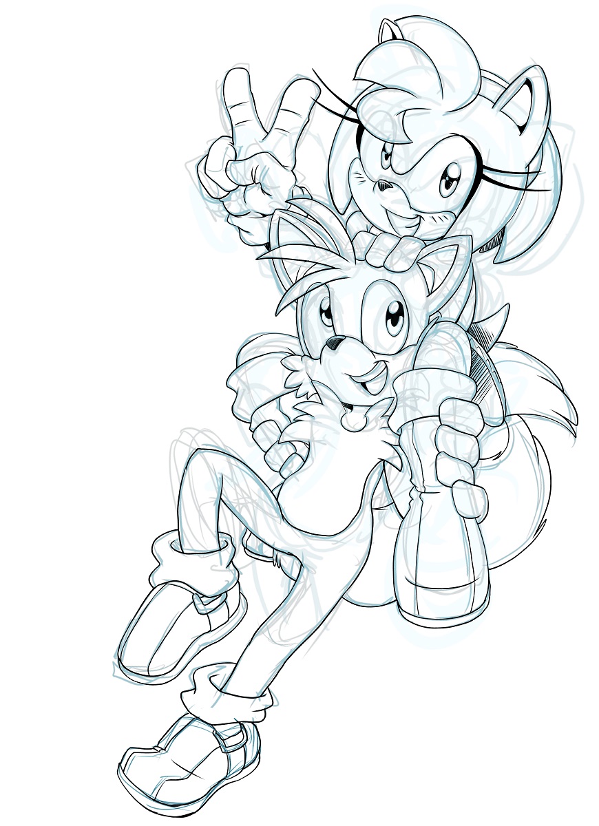 Amy and Tails Cuddles