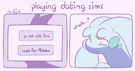 playing dating sims