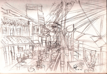 Urban Sketching - Chinatown Hawkers