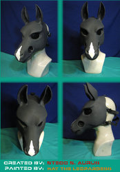 Painted Gas Mask: Diamond Equine Design