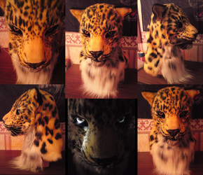 Amur leopard mask complete