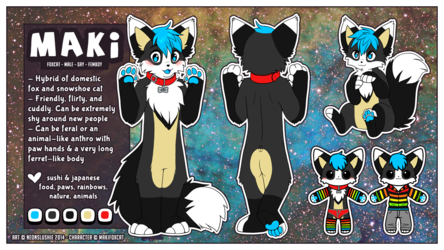 Maki FoxCat Reference [SFW] - by NeonSlushie