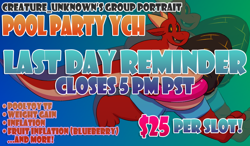 Most recent image: [YCH REMINDER] Pool Party YCH