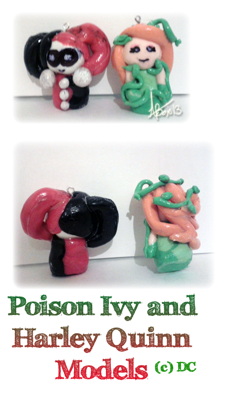 Fimo: Poison Ivy and Harley Quinn