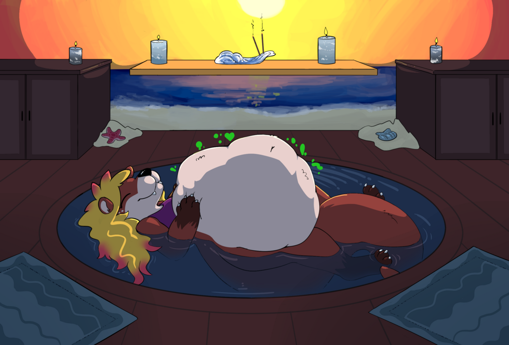 Hot Tub Massage (2/2) [Art by Geckomania]