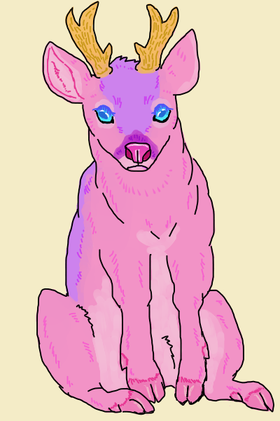 Pink roe deer