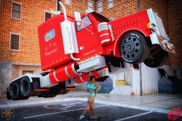 Heather with truck